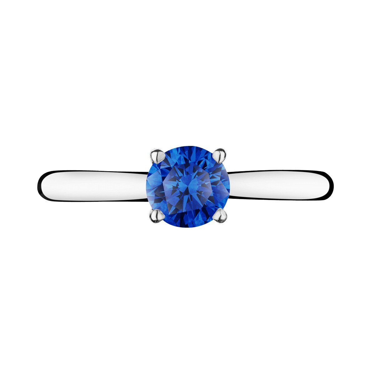 Solitaire Lepage Foudre en or blanc et saphir - LES12SG