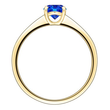 Solitaire Lepage Foudre en or jaune et saphir