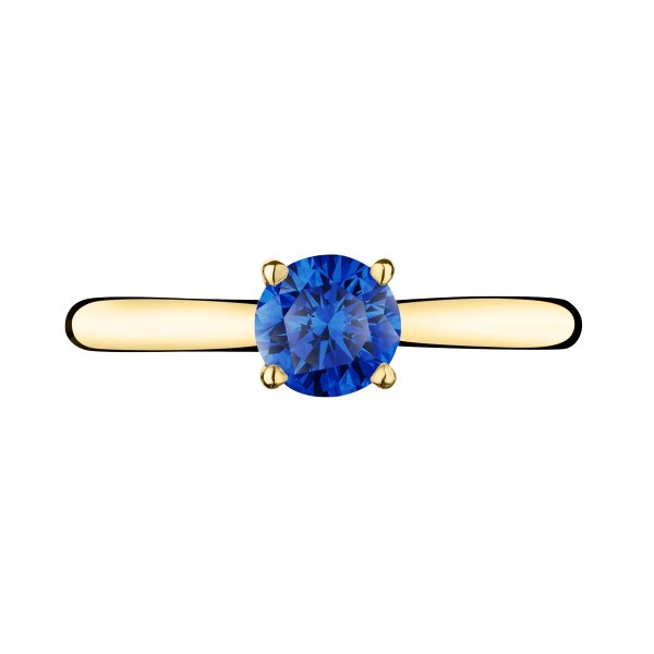 Solitaire Lepage Foudre en or jaune et saphir