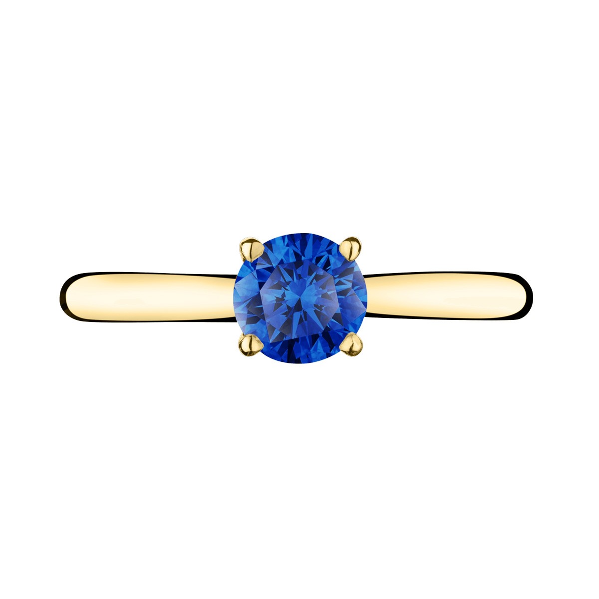 Solitaire Lepage Foudre en or jaune et saphir