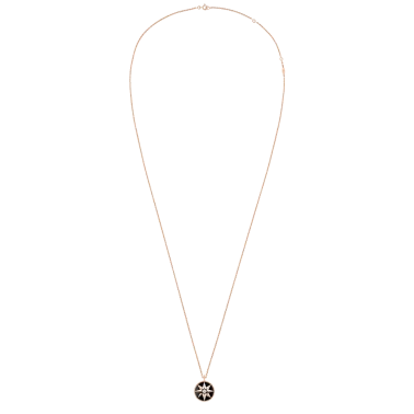 Collier Médaillon Dior Rose des Vents or rose diamant et onyx