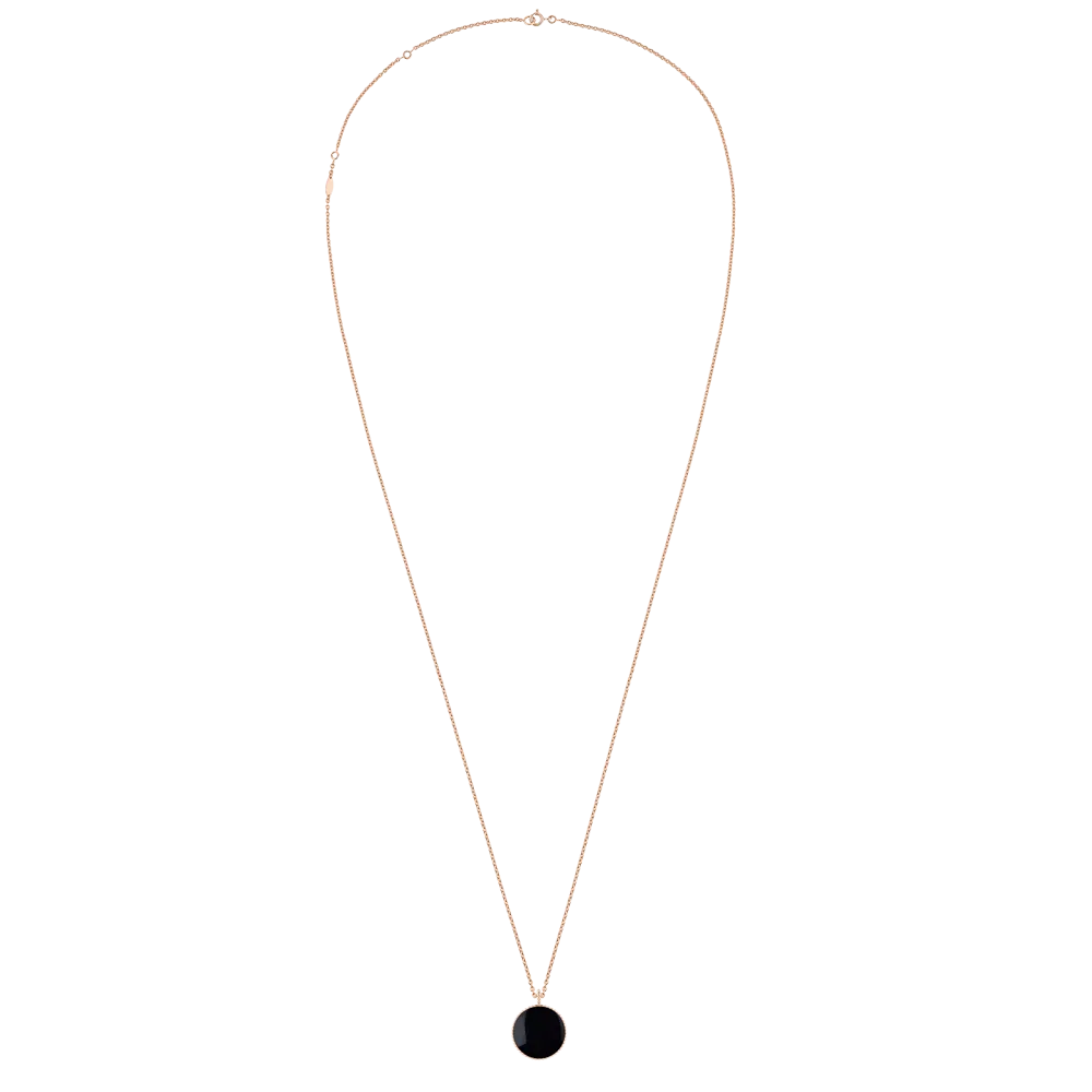 Collier Médaillon Dior Rose des Vents or rose diamant et onyx