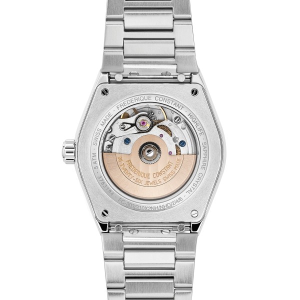 Frédérique Constant Highlife Ladies Heart Beat automatic watch silver dial steel bracelet 34 mm FC-310SD2NH6B