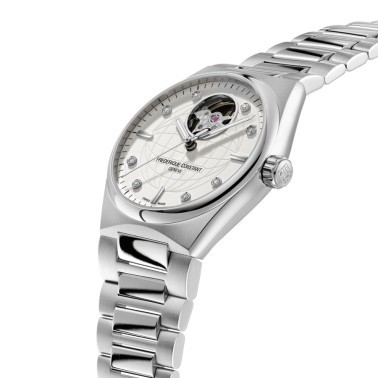 Frédérique Constant Highlife Ladies Heart Beat automatic watch silver dial steel bracelet 34 mm FC-310SD2NH6B