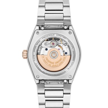 Frédérique Constant Highlife Ladies Heart Beat automatic pink gold watch silver dial steel and pink gold bracelet 34 mm FC-310VD