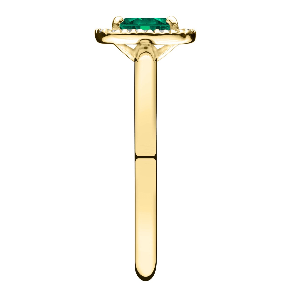 Ring Lepage Antoinette in yellow gold, emerald and diamonds