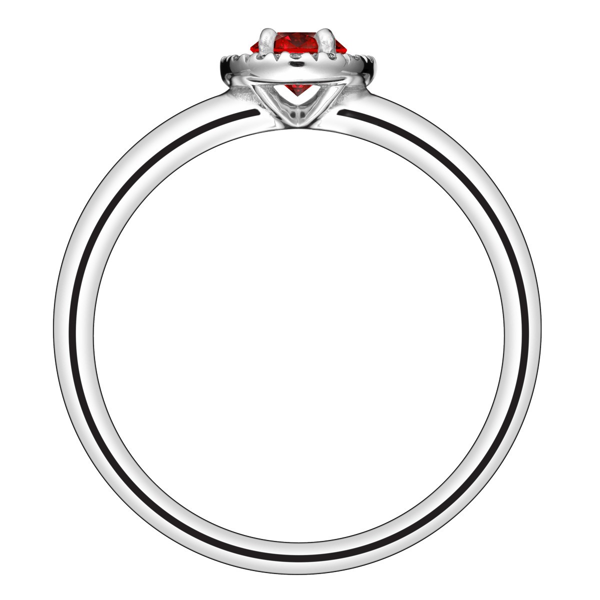 Bague Lepage Antoinette en or blanc rubis et diamants - LEB2RG