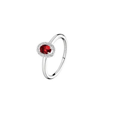 Bague Lepage Antoinette en or blanc rubis et diamants - LEB2RG