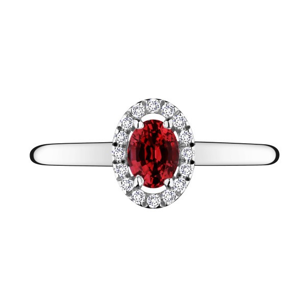 Bague Lepage Antoinette en or blanc rubis et diamants - LEB2RG