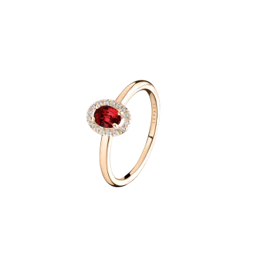 Bague Lepage Antoinette en or rose rubis et diamants - LRB2RR