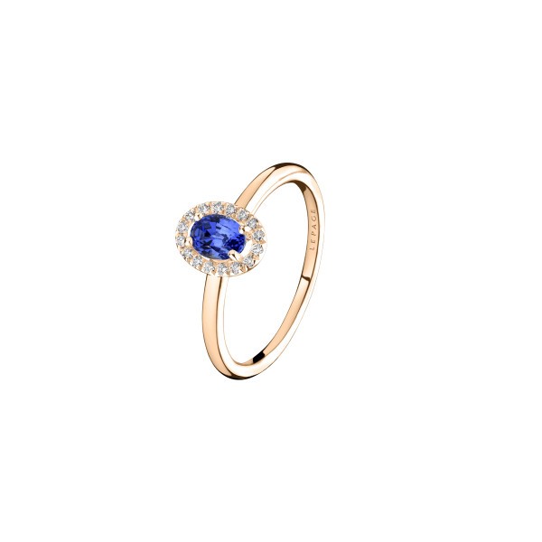 Bague Lepage Antoinette en or rose saphir et diamants - LEB2SR