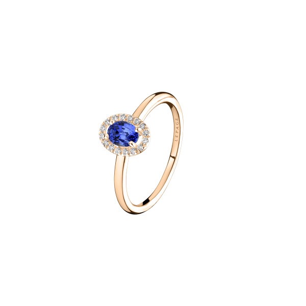 Ring Lepage Antoinette in rose gold, saphirre and diamonds