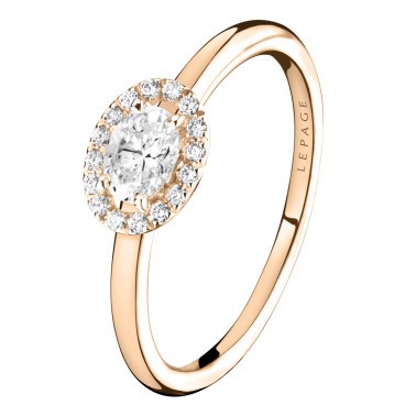 Bague Lepage Eléanor en or rose et diamants - LEB1DR