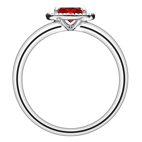 Bague Lepage Eléanor en or blanc rubis et diamants - LEB1RG