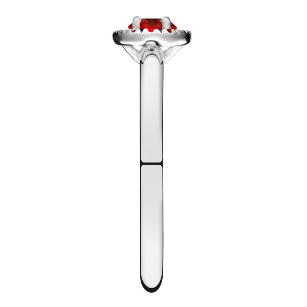 Bague Lepage Eléanor en or blanc rubis et diamants - LEB1RG