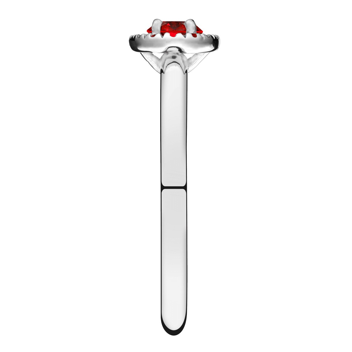 Bague Lepage Eléanor en or blanc rubis et diamants - LEB1RG