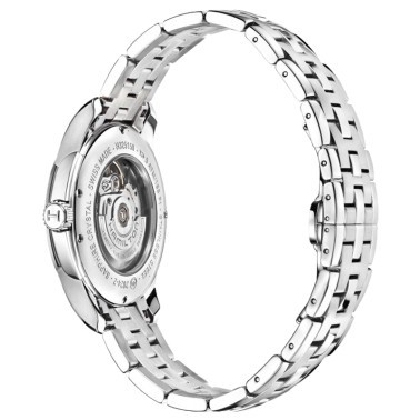 Montre Hamilton Jazzmaster Viewmatic cadran argenté bracelet acier 40 mm