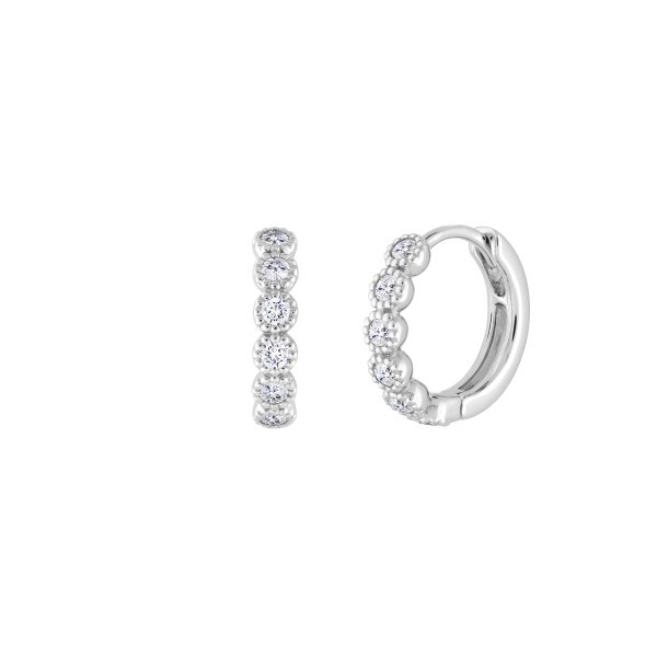 Lepage Capucine hoops earrings in white gold and diamonds