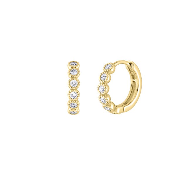 Lepage Capucine hoops earrings in yellow gold and diamonds