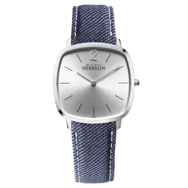 Montre Michel Herbelin City quartz cadran gris bracelet jean 36 x 36 mm 16905/11JN