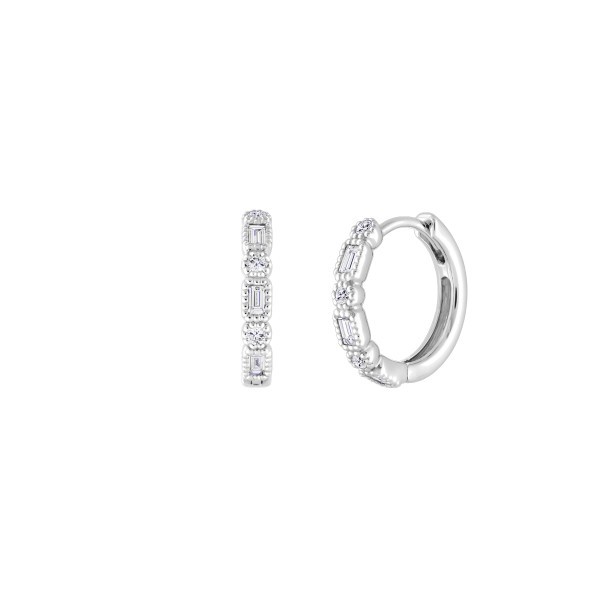 Lepage Joséphine hoops earrings in white gold and diamonds 