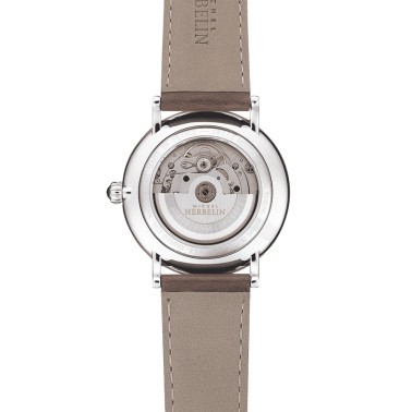 Montre Michel Herbelin Inspiration automatique cadran vert bracelet cuir marron 40 mm 1647/AP16BR