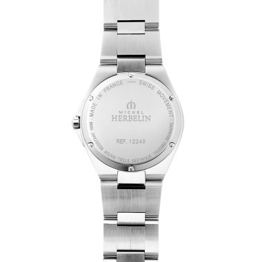 Michel Herbelin Cap Camarat quartz watch green dial steel bracelet 40,5 mm