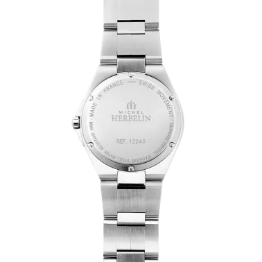 Montre Michel Herbelin Cap Camarat quartz cadran vert bracelet acier 40,5 mm 12245/B16