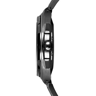 Michel Herbelin Cap Camarat quartz watch black dial steel bracelet 42 mm