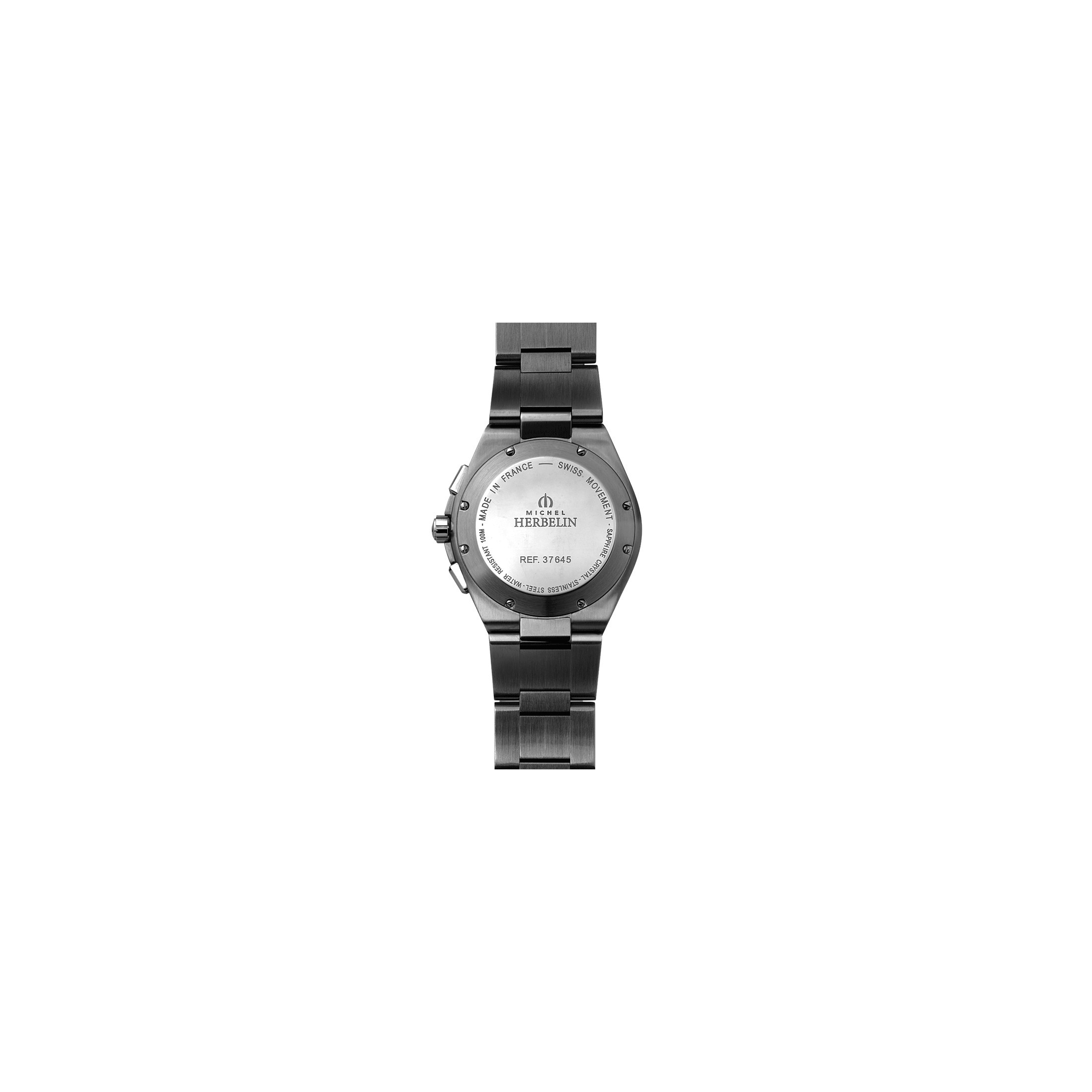 Michel Herbelin Cap Camarat quartz black dial steel bracelet 42 mm