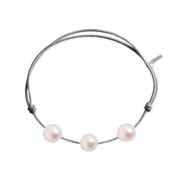 Bracelet Claverin cord Three pearls
