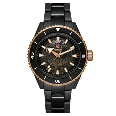 Rado Captain Cook High Tech Ceramic PVD automatic watch black dial black ceramic bracelet 43 mm R32127162