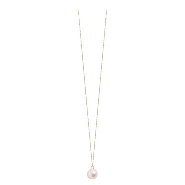 Sautoir Claverin simply pearly en or jaune et perle blanche