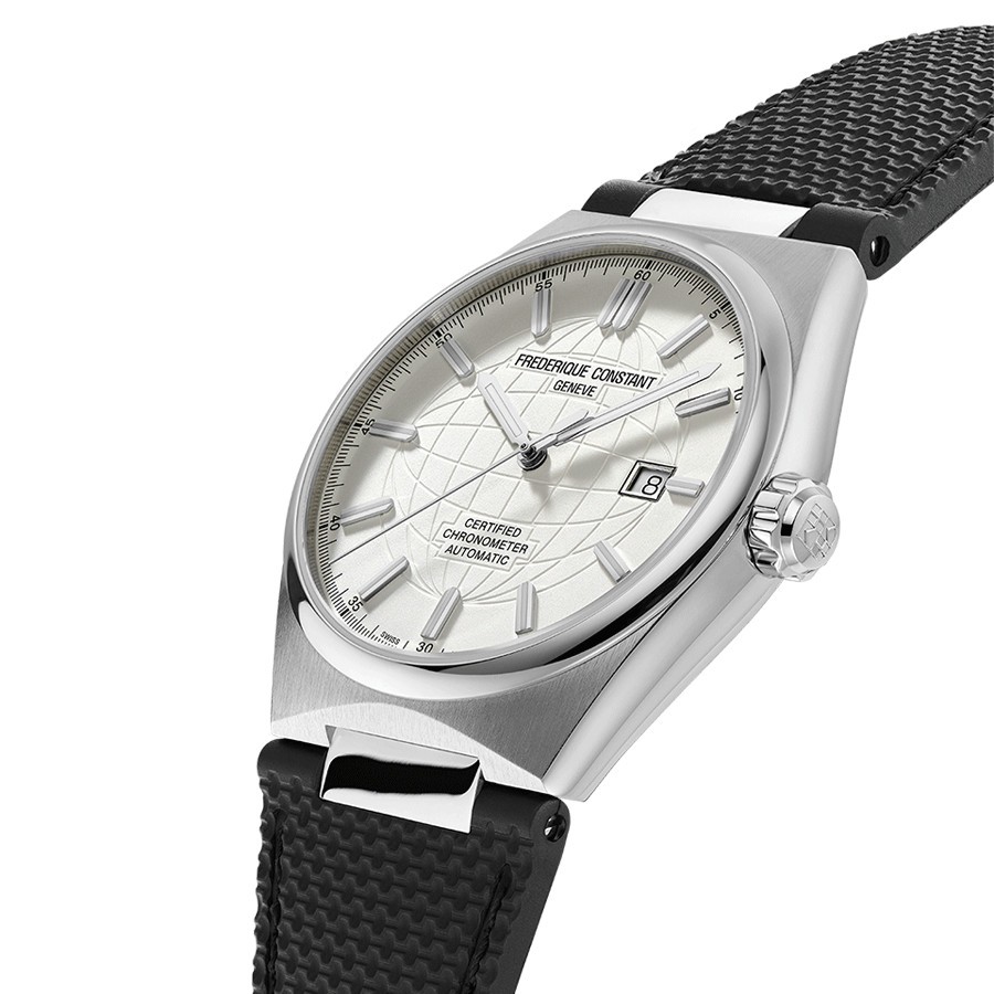 Frédérique Constant Highlife COSC watch white dial stainless steel bracelet 41 mm