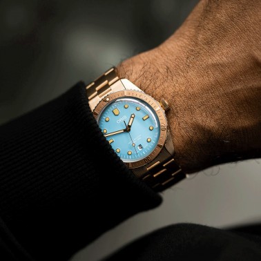 Montre Oris Divers Sixty-Five Bronze automatique cadran bleu bracelet bronze 38 mm 01 733 7771 3155-07 8 19 15
