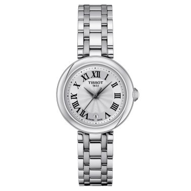 Montre Tissot Bellissima Small Lady quartz cadran blanc bracelet acier 26 mm T126.010.11.013.00