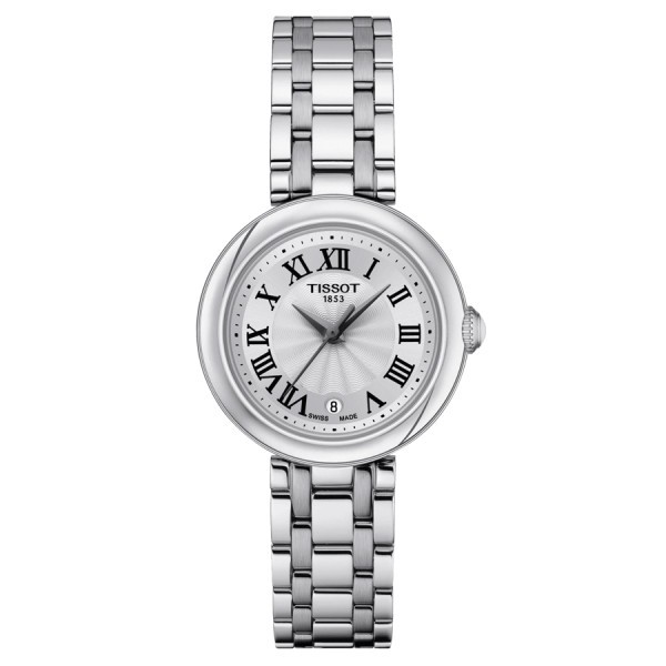 Montre Tissot Bellissima Small Lady quartz cadran blanc bracelet acier 26 mm T126.010.11.013.00