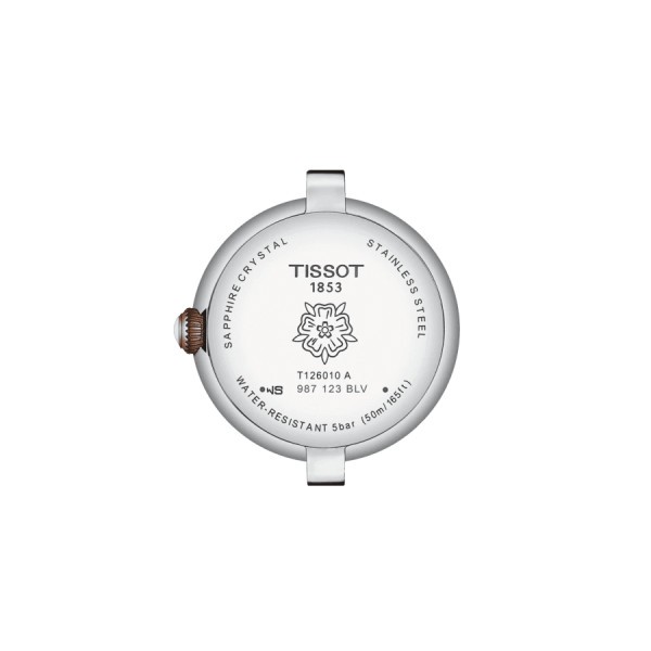 Tissot Bellissima Small Lady PVD Rose Gold quartz watch white dial steel bracelet and PVD Rose Gold 26 mm T126.010.22.013.01
