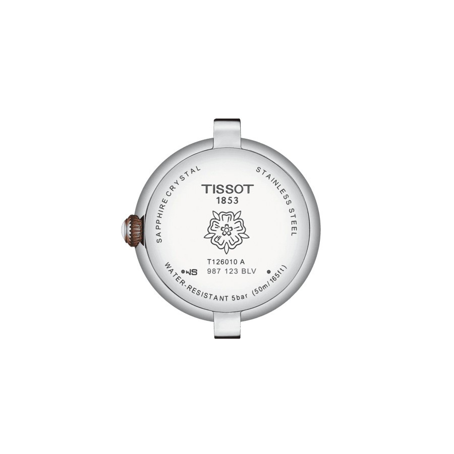 Tissot Bellissima Small Lady PVD Rose Gold quartz watch white dial steel bracelet and PVD Rose Gold 26 mm T126.010.22.013.01