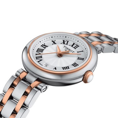 Tissot Bellissima Small Lady PVD Rose Gold quartz watch white dial steel bracelet and PVD Rose Gold 26 mm T126.010.22.013.01