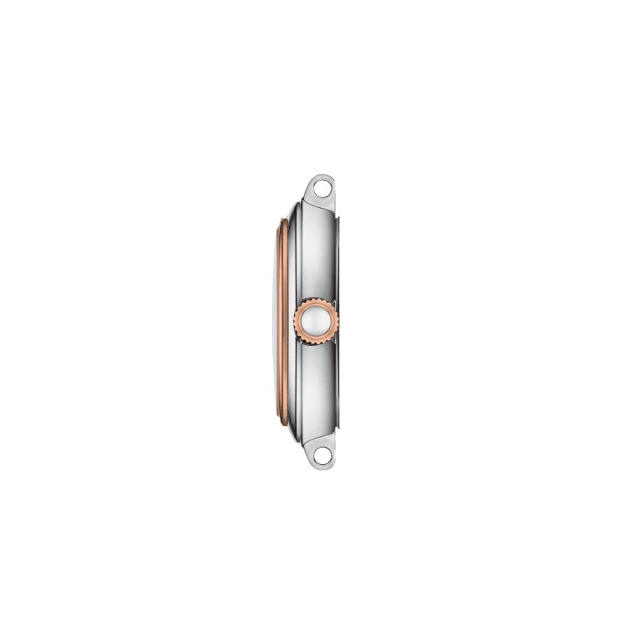 Tissot Bellissima Small Lady PVD Rose Gold quartz watch white dial steel bracelet and PVD Rose Gold 26 mm T126.010.22.013.01