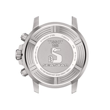 Montre Tissot Seastar 1000 quartz chronographe cadran vert bracelet acier 45,5 mm T120.417.11.091.01