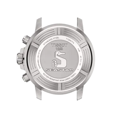 Montre Tissot Seastar 1000 quartz chronographe cadran vert bracelet acier 45,5 mm T120.417.11.091.01