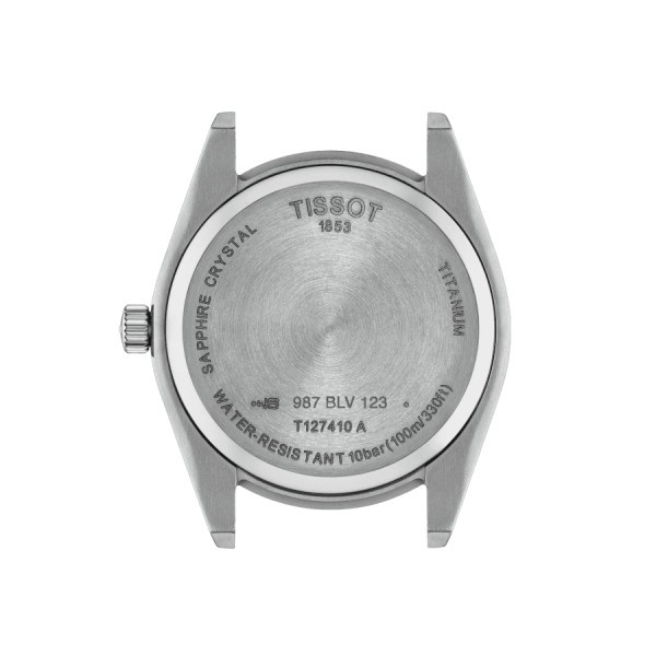 Tissot Gentleman Titanium watch quartz blue dial titanium bracelet 40 mm T127.410.44.041.00