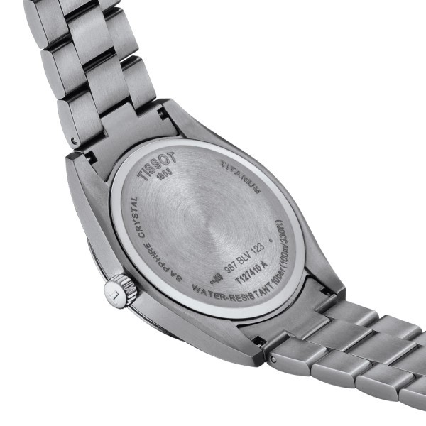 Tissot Gentleman Titanium watch grey dial titanium bracelet 40 mm T127.410.44.081.00