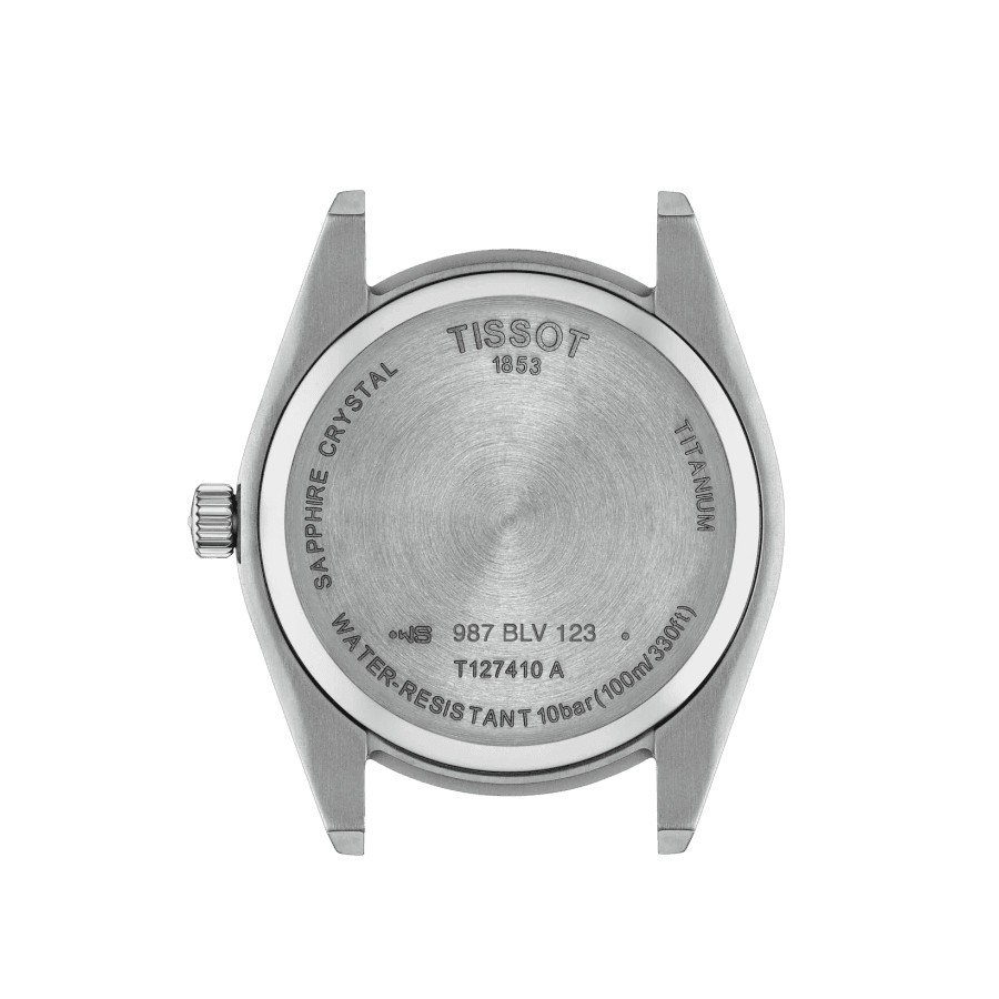 Tissot Gentleman Titanium watch grey dial titanium bracelet 40 mm T127.410.44.081.00