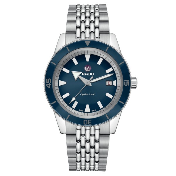 Montre Rado Captain Cook Automatic cadran bleu bracelet acier 42 mm R32505203