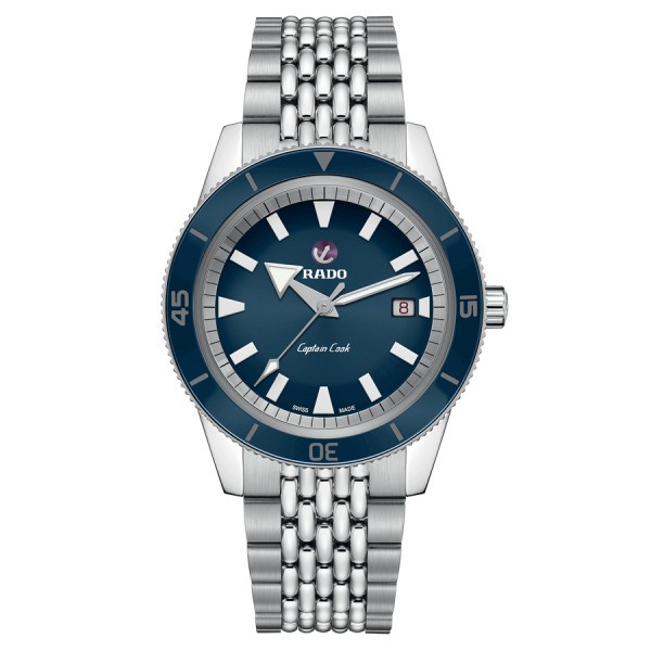 Rado Captain Cook Automatic watch blue dial steel bracelet 42 mm R32505203