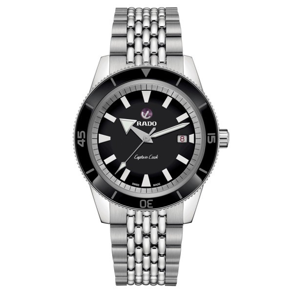 Rado Captain Cook Automatic watch black dial steel bracelet 42 mm R32505153