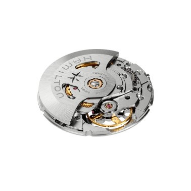 Montre Hamilton Khaki Field cadran noir bracelet cuir brun 38 mm